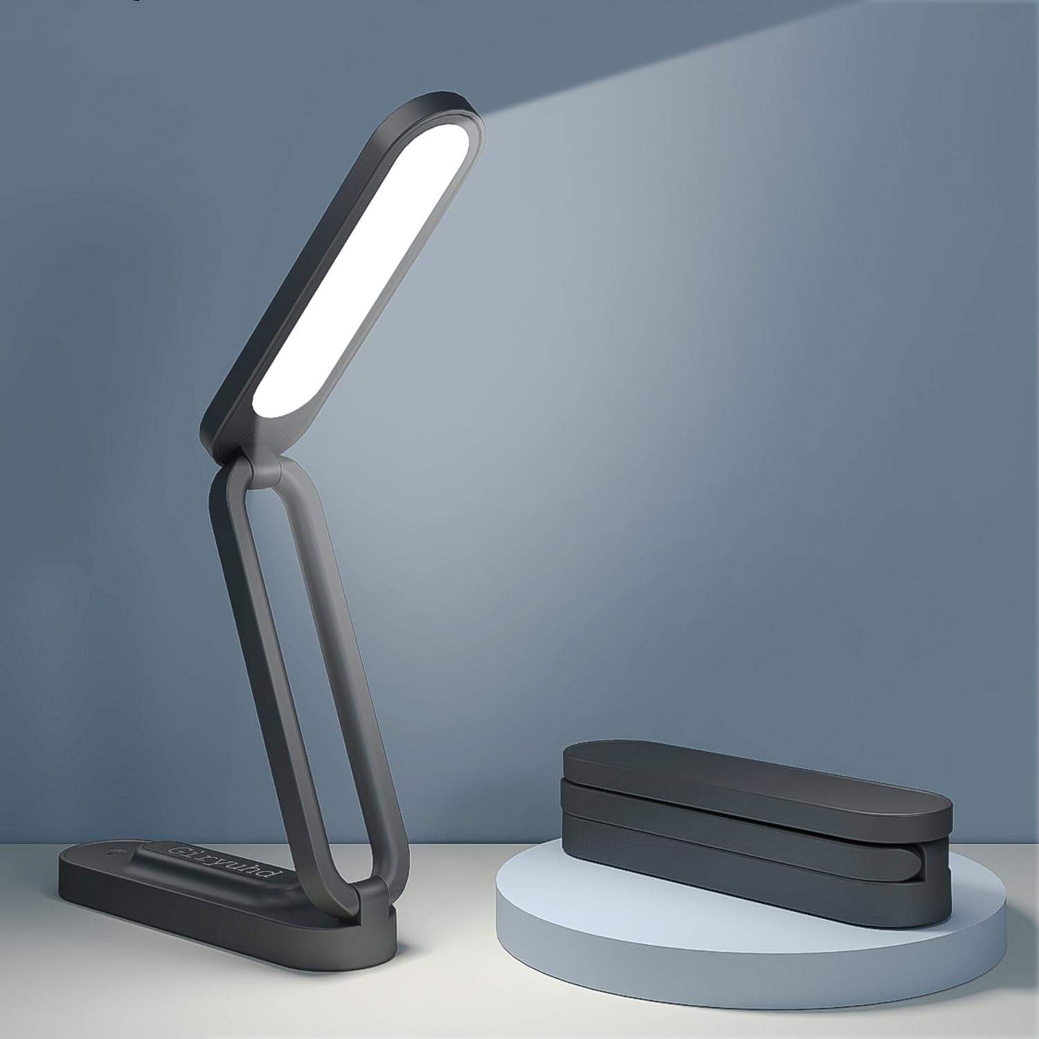 LED Desk Lamp for Office Home & Battery Operated Lamp Rechargeable Lamp Foldable & Portable Light, LED Desk Light Strip, 3 Brightness Dimmable Small Desk Lamp Wireless Reading Lamp (White)