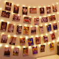2pcs WOODEN Hanging Photo Display with LED lights