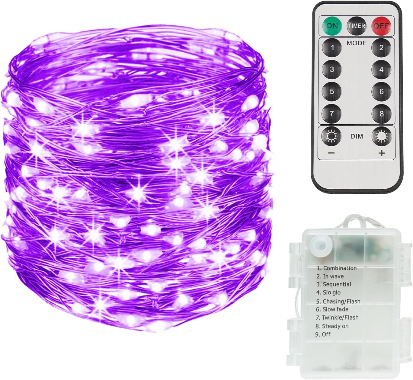Fairy Lights | 33ft 100 LED. INDOOR/OUTDOOR Use. Includes remote