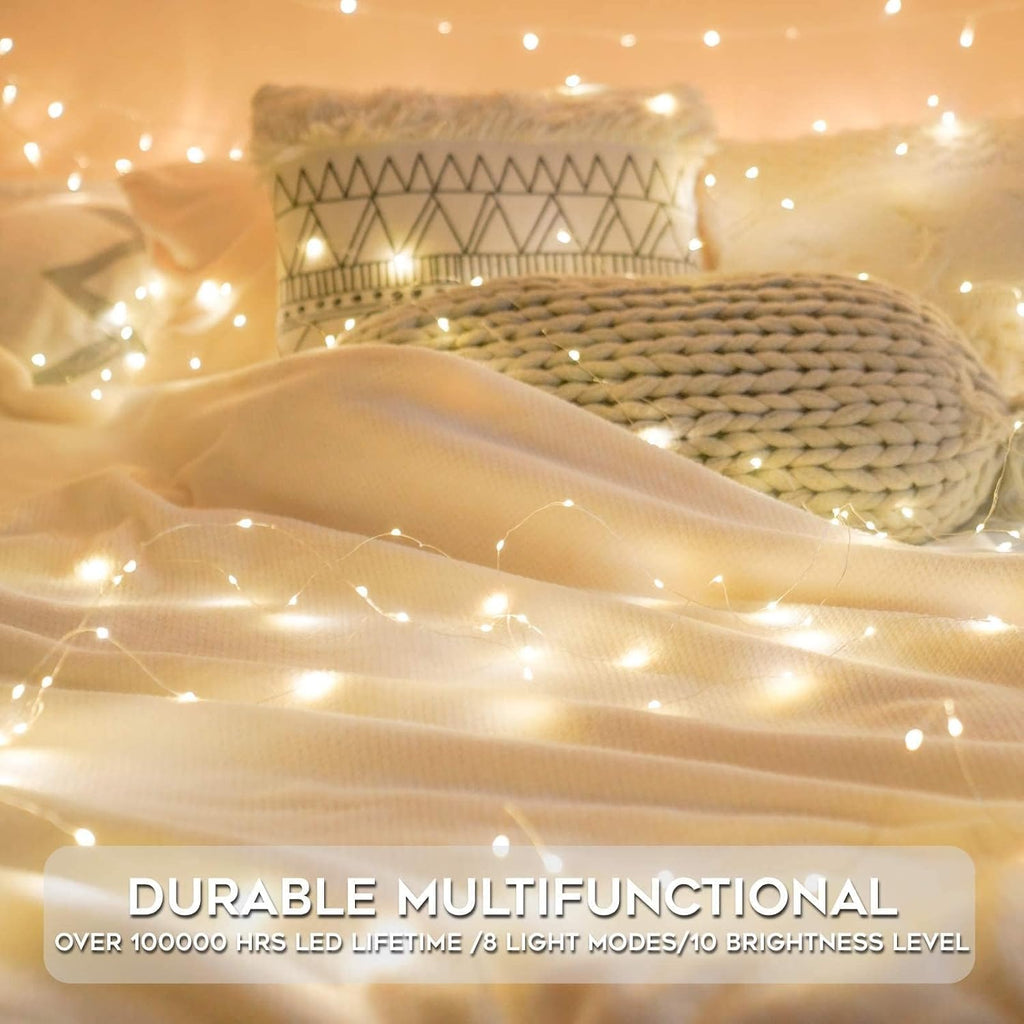 Fairy Lights | 33ft 100 LED. INDOOR/OUTDOOR Use. Includes remote