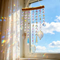13Inch Crystal Leaf Suncatcher for Window Hanging Rainbow Maker Sun Catcher | Glass Wind Chimes Styles Crystal Prisms Sun Catcher 