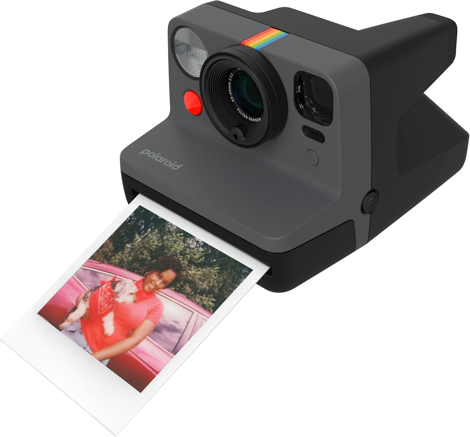Now 3Rd Generation I-Type Instant Camera + Film Bundle - Now Black Camera + 16 Color Photos (6560)