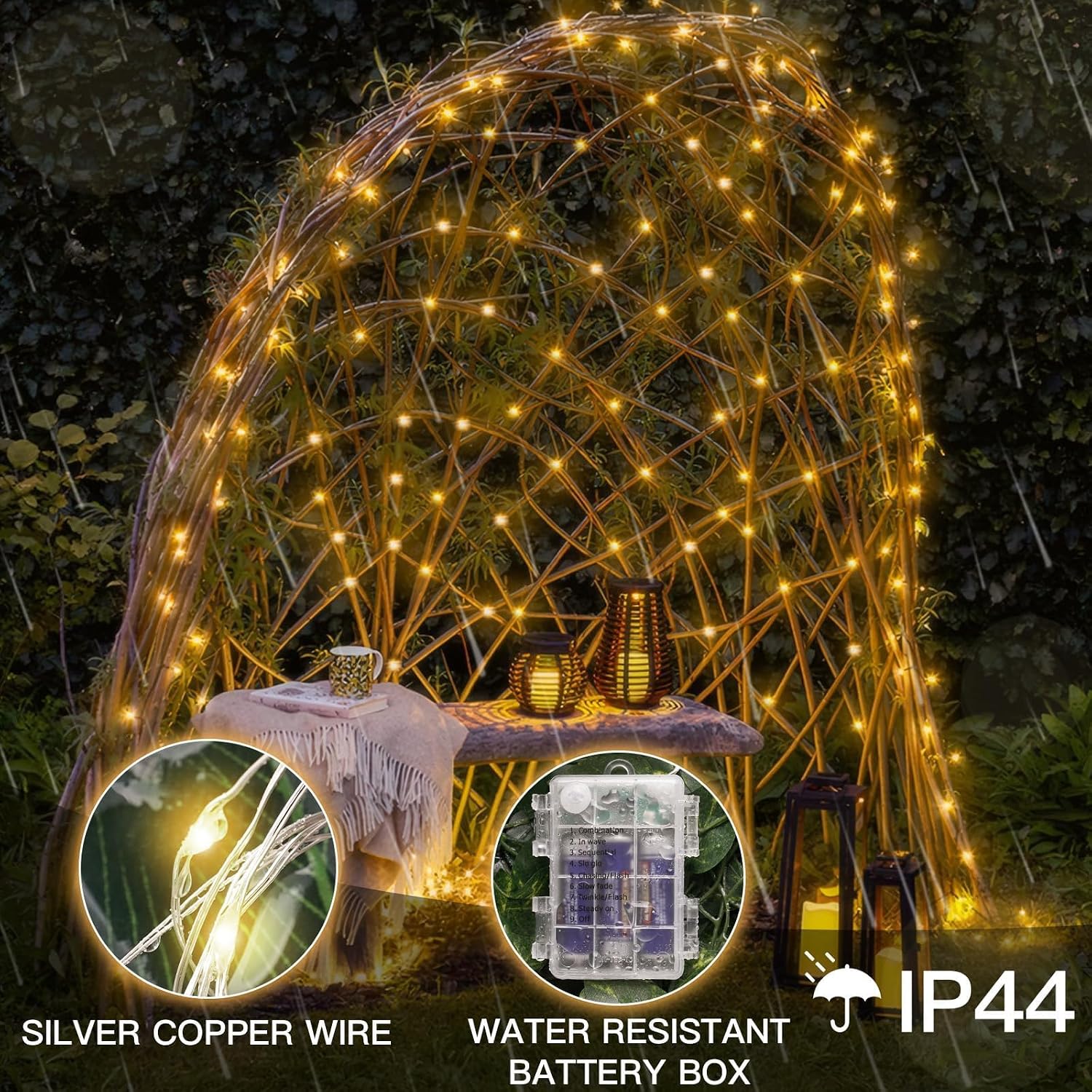 Fairy Lights | 33ft 100 LED. INDOOR/OUTDOOR Use. Includes remote