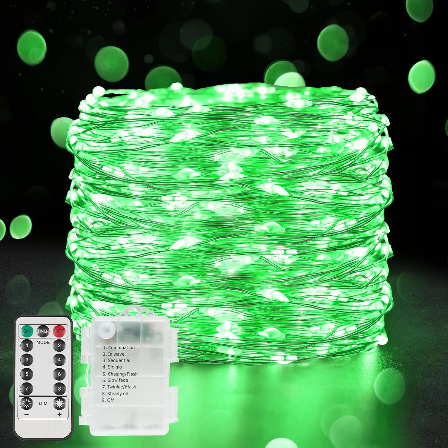 Fairy Lights | 33ft 100 LED. INDOOR/OUTDOOR Use. Includes remote