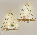 Ono Artificial Ivy Re Hanging Shees with Lights Set of 2 Boho