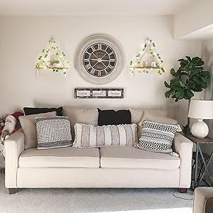 Ono Artificial Ivy Re Hanging Shees with Lights Set of 2 Boho
